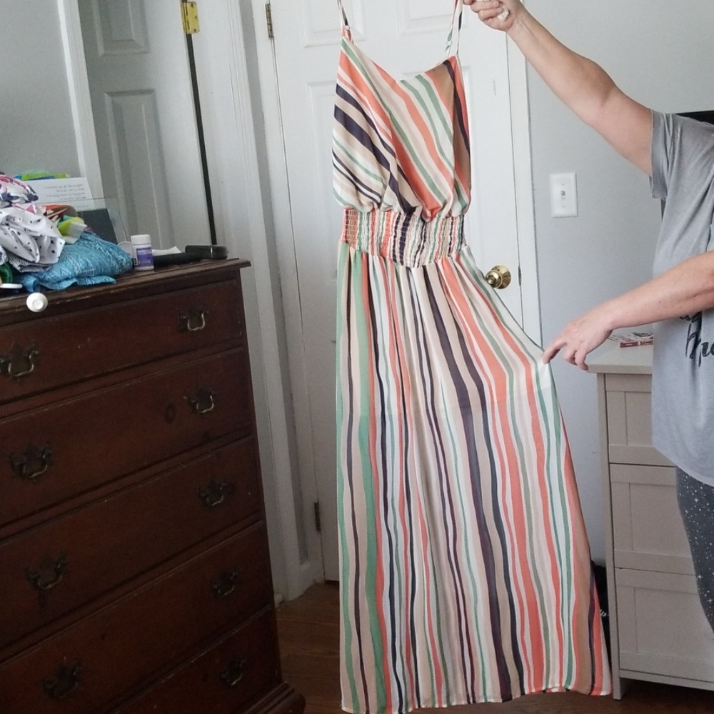 Striped maxi dress